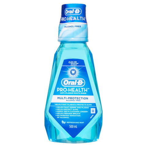 Oral-B Pro-Health Multi-Protection Anti-Plaque Mouthwash Refreshing Mint 500 ml