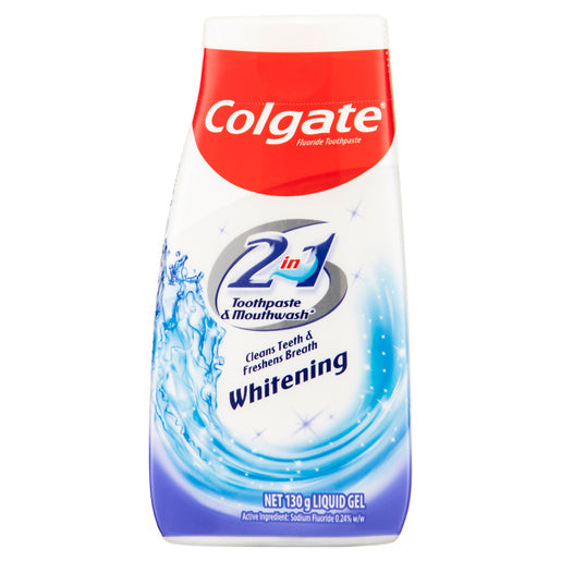 Colgate 2 in 1 Toothpaste & Mouthwash Whitening 130 g