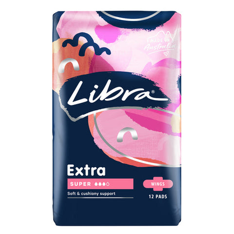 Libra Extra Super Pads with Wings 12 pack