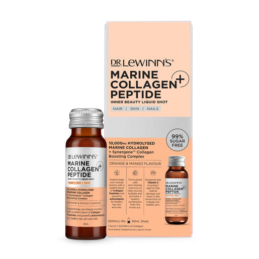Dr. LeWinn's Marine Collagen Peptide+ Inner Beauty Liquid Shot 50ml Orange & Mango 10 pack