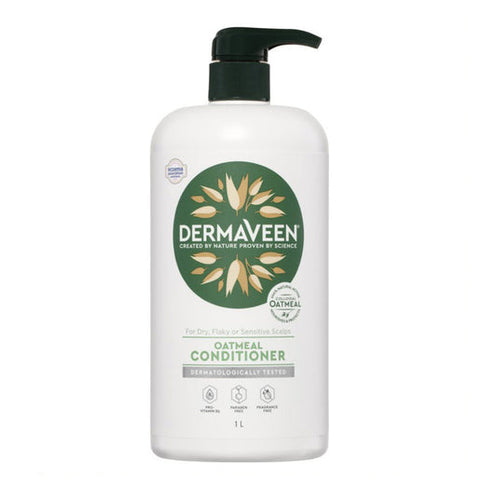 DermaVeen Oatmeal Conditioner for Dry, Flaky or Sensitive Scalps 1 litre