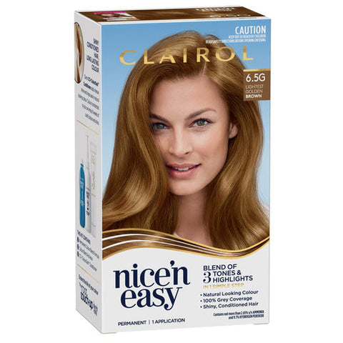 Clairol Nice 'N Easy 6.5G Light Golden Brown Permanent Hair Colour 1 pack