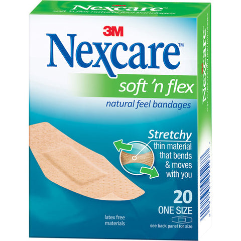 NEXCARE Soft 'n Flex Strips Large 20 pack