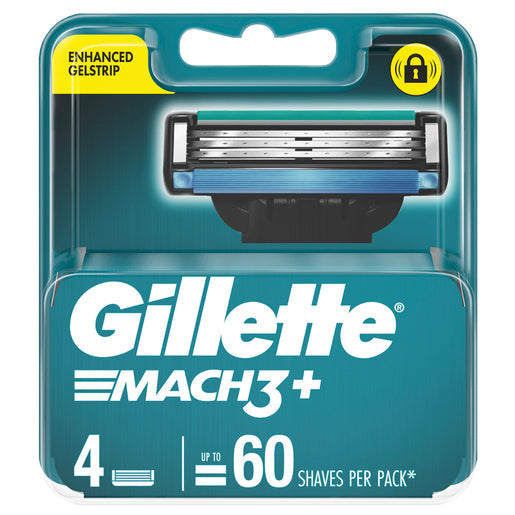 Gillette Mach3+ Replacement Cartridges 4 pack