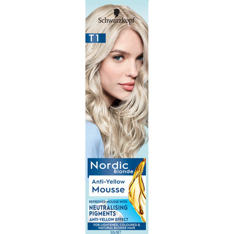 Schwarzkopf Nordic Blonde T1 Anti-Yellow Mousse 92 g