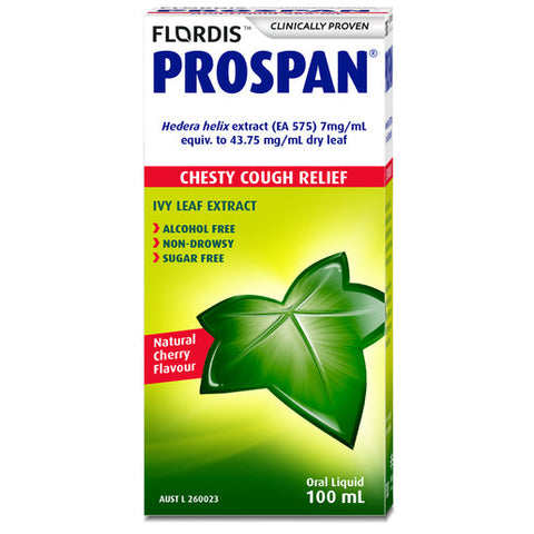 Prospan Chesty Cough Relief Ivy Leaf Extract Natural Cherry Flavour 100 ml