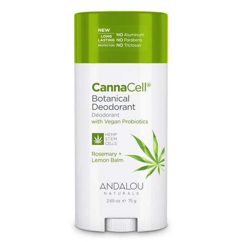 Andalou Naturals CannaCell Botanical Deodorant - Rosemary + Lemon Balm 75 g