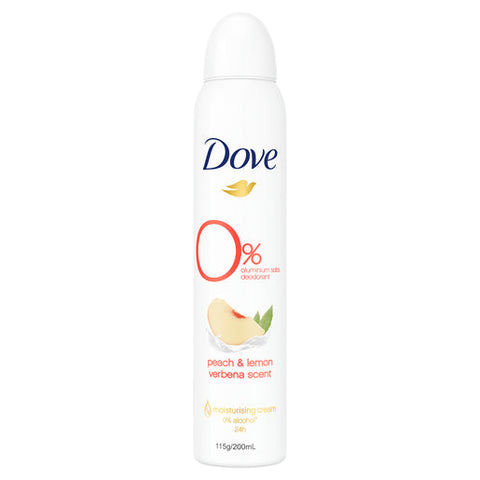 Dove Deodorant Aerosol Peach & Lemon Verbena Zero Aluminium 200 ml