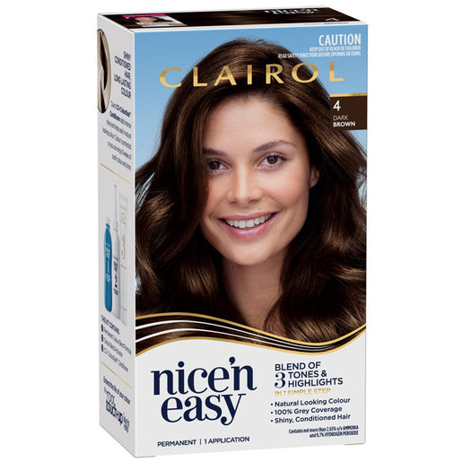 Clairol Nice 'N Easy 4 Natural Dark Brown Permanent Hair Colour 1 pack