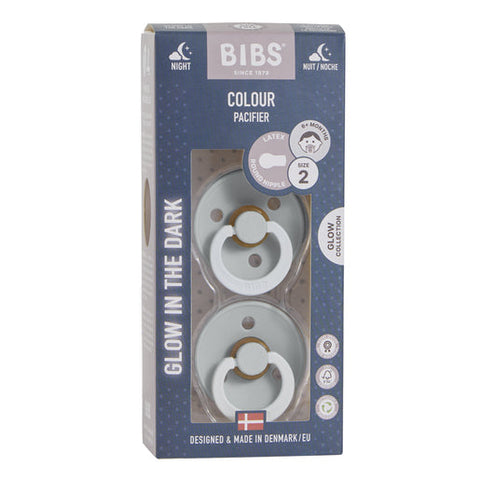 Bibs Pacifier Night Glow Cloud Size 2 2 pack