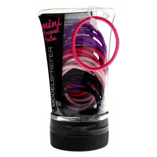 Models Prefer Mini Travel Tube Small Thin Snagless Hair Elastics 16 pack
