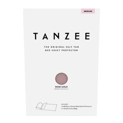 Tanzee Rose Gold Self Tan Bed Sheet Protector Medium 1 ea