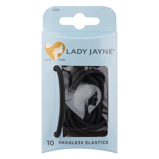 Lady Jayne Elastics, Snagless, Thick, Black 10 pack