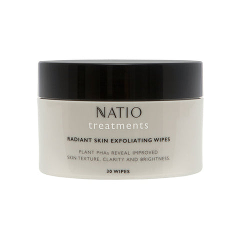 Natio Treatments Radiant Skin Exfoliating Wipes 30 wipes