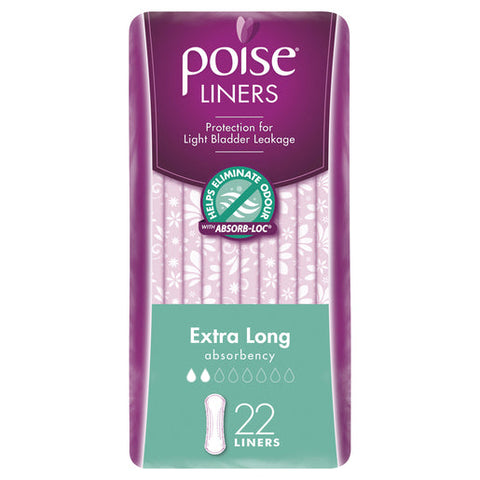 Poise Extra Long Liners 22 pack