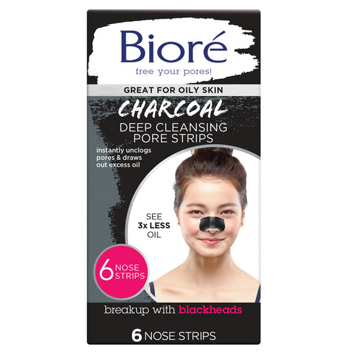 Biore Deep Cleansing Charcoal Pore Strips 6 pack