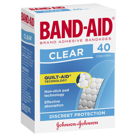 BAND-AID Clear Adhesive Strips 40 pack