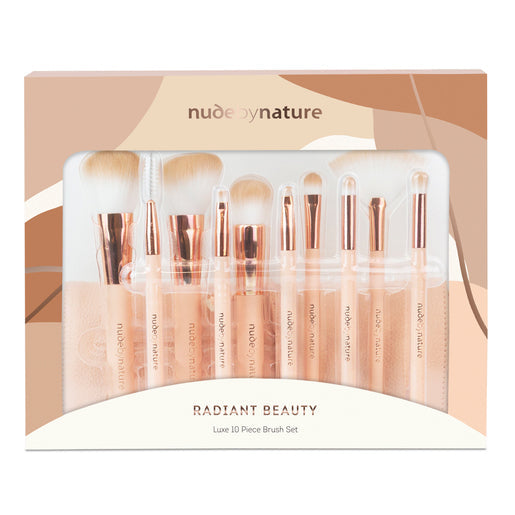 Nude By Nature Radiant Beauty Brush Set 10 piece set