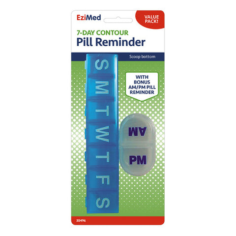 Ezy Dose 7 Day Contour Pill Reminder With Bonus am & pm Pill Reminder 1 ea