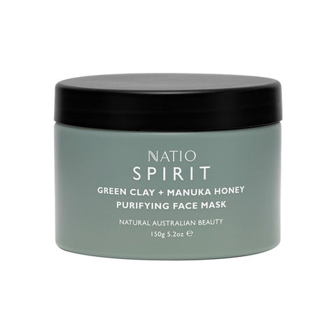 Natio Spirit Green Clay + Manuka Honey Purifying Face Mask 150 g