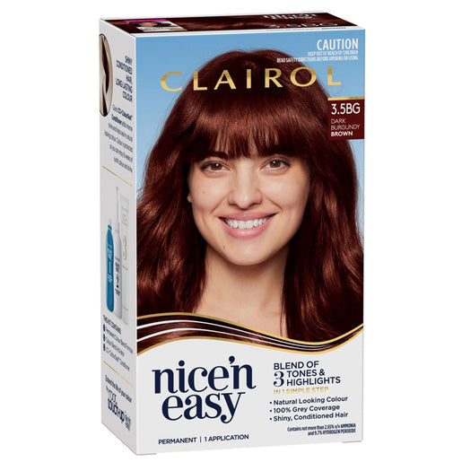 Clairol Nice 'N Easy 3.5BG Natural Dark Burgundy Permanent Hair Colour 1 pack