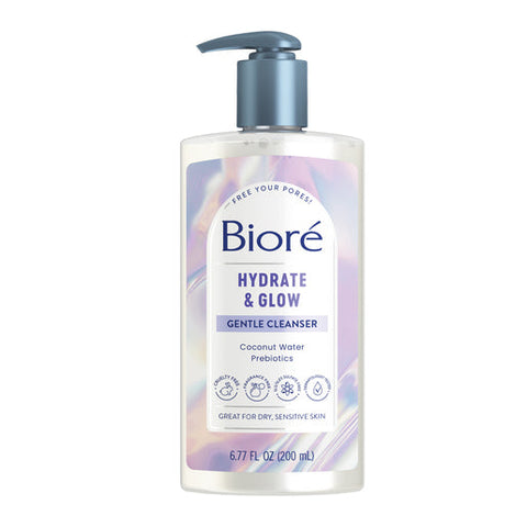 Biore Hydrate & Glow Gentle Cleanser 200 ml