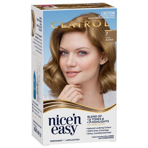 Clairol Nice 'N Easy 7 Natural Dark Blonde Permanent Hair Colour 1 pack