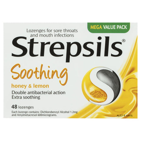 Strepsils Soothing Honey & Lemon 48 lozenges