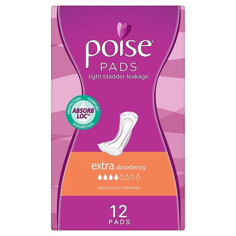 Poise Extra Pads 12 pack