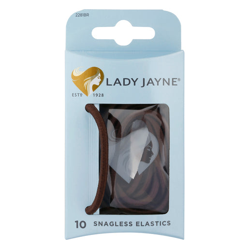 Lady Jayne Elastics, Snagless, Thick, Brown 10 pack