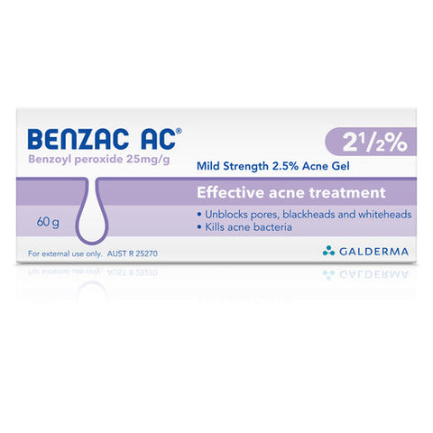 Benzac AC Mild Strength 2.5% Acne Gel 60 g