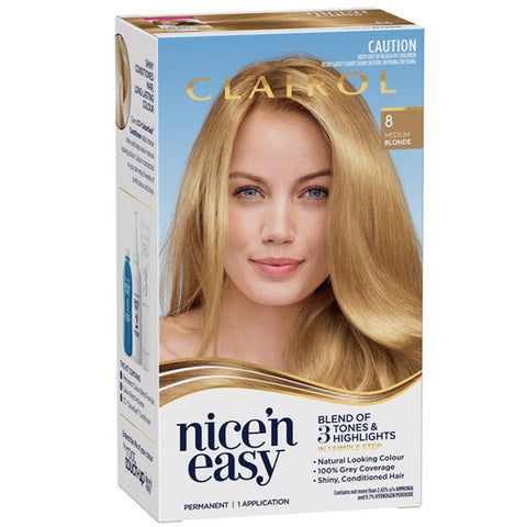 Clairol Nice 'N Easy 8 Natural Medium Blonde Permanent Hair Colour 1 pack