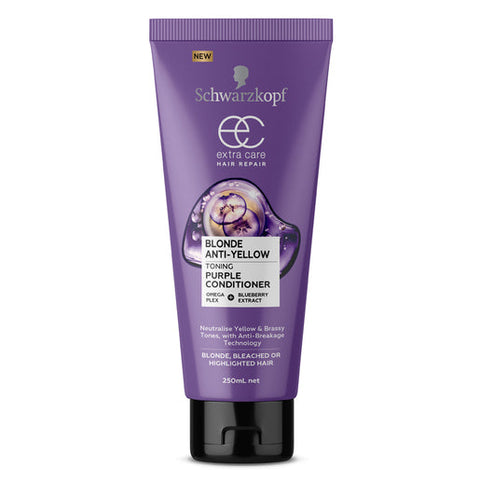 Schwarzkopf Extra Care Blonde Anti-Yellow Toning Purple Conditioner 250 ml