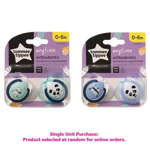 Tommee Tippee Closer to Nature Anytime Soothers 0-6 months 2 pack