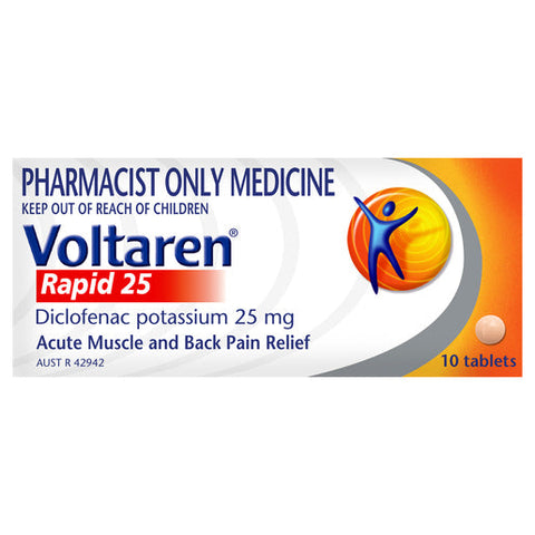 Voltaren Rapid 25 10 tablets