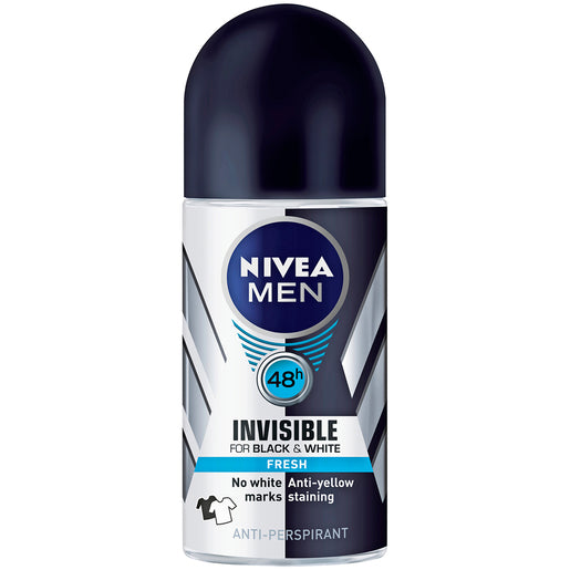 NIVEA Men Antiperspirant Roll-On Deodorant Invisible Fresh 50 ml