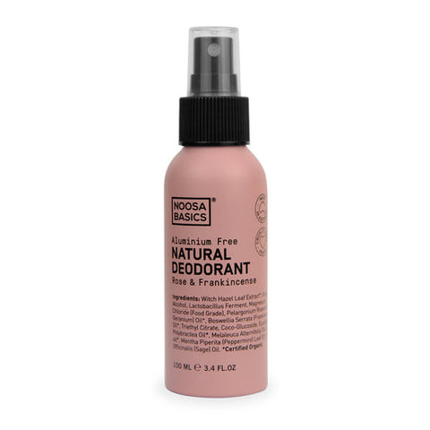 NOOSA BASICS Natural Deodorant Spray - Rose & Frankincense 100 ml