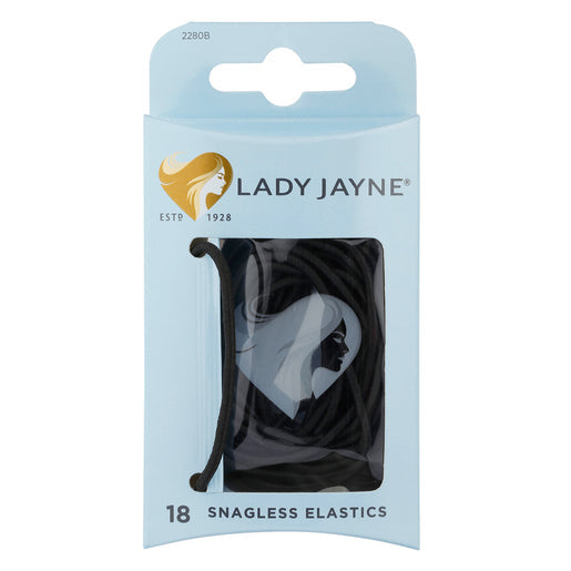 Lady Jayne Elastics, Snagless, Thin, Black 18 pack