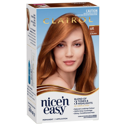 Clairol Nice 'N Easy 6R Natural Light Auburn Permanent Hair Colour 1 pack