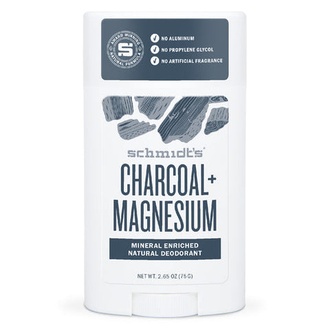 SCHMIDTS Charcoal + Magnesium Natural Deodorant Stick 75 g