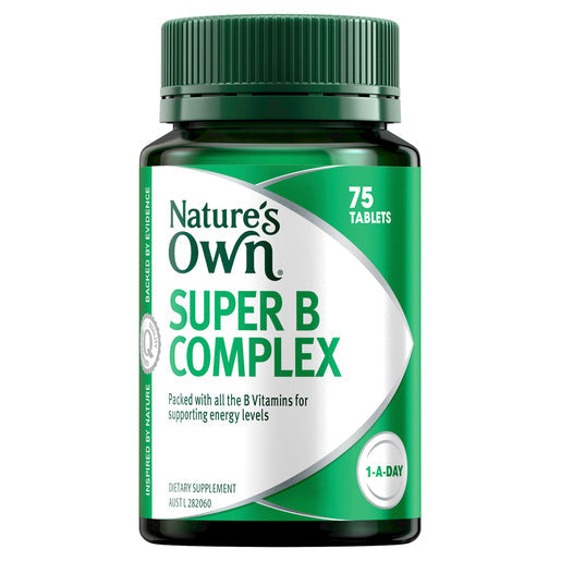 Nature's Own Super Vitamin B Complex with Biotin, B3, B6, & B12 for Energy 75 tablets