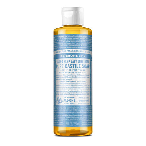 DR. BRONNER'S Baby Unscented Pure-Castile Liquid Soap 237 ml