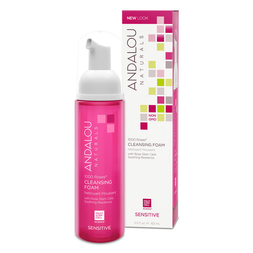 Andalou Naturals 1000 Roses® Sensitive Cleansing Foam 163 ml
