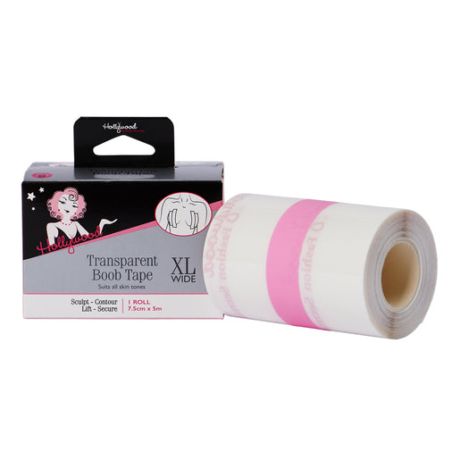 Hollywood Transparent Boob Tape Roll XL Wide 7.5cm x 5m 1 ea