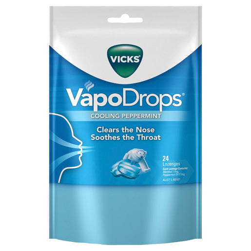 Vicks VapoDrops Cooling Peppermint 24 lozenges