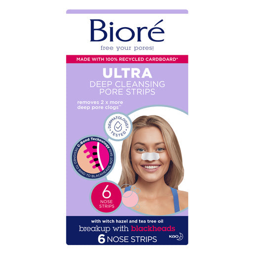 Biore Ultra Deep Cleansing Pore Strips 6 pack