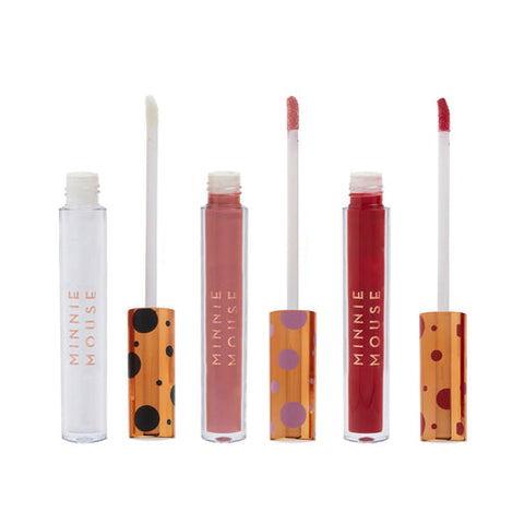 Revolution Disney's Minnie Mouse & Makeup Revolution Lip Gloss Trio 3 piece