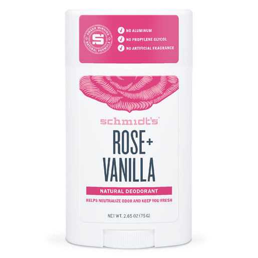 SCHMIDTS Rose + Vanilla Natural Deodorant Stick 75 g