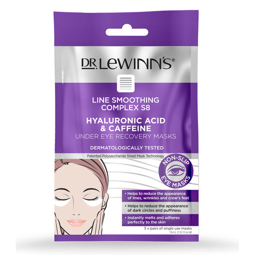 Dr. LeWinn's Line Smoothing Complex Hyaluronic Acid & Caffeine Under Eye Recovery Masks 3 pack