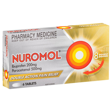 NUROMOL Double Action Pain Relief 6 tablets
